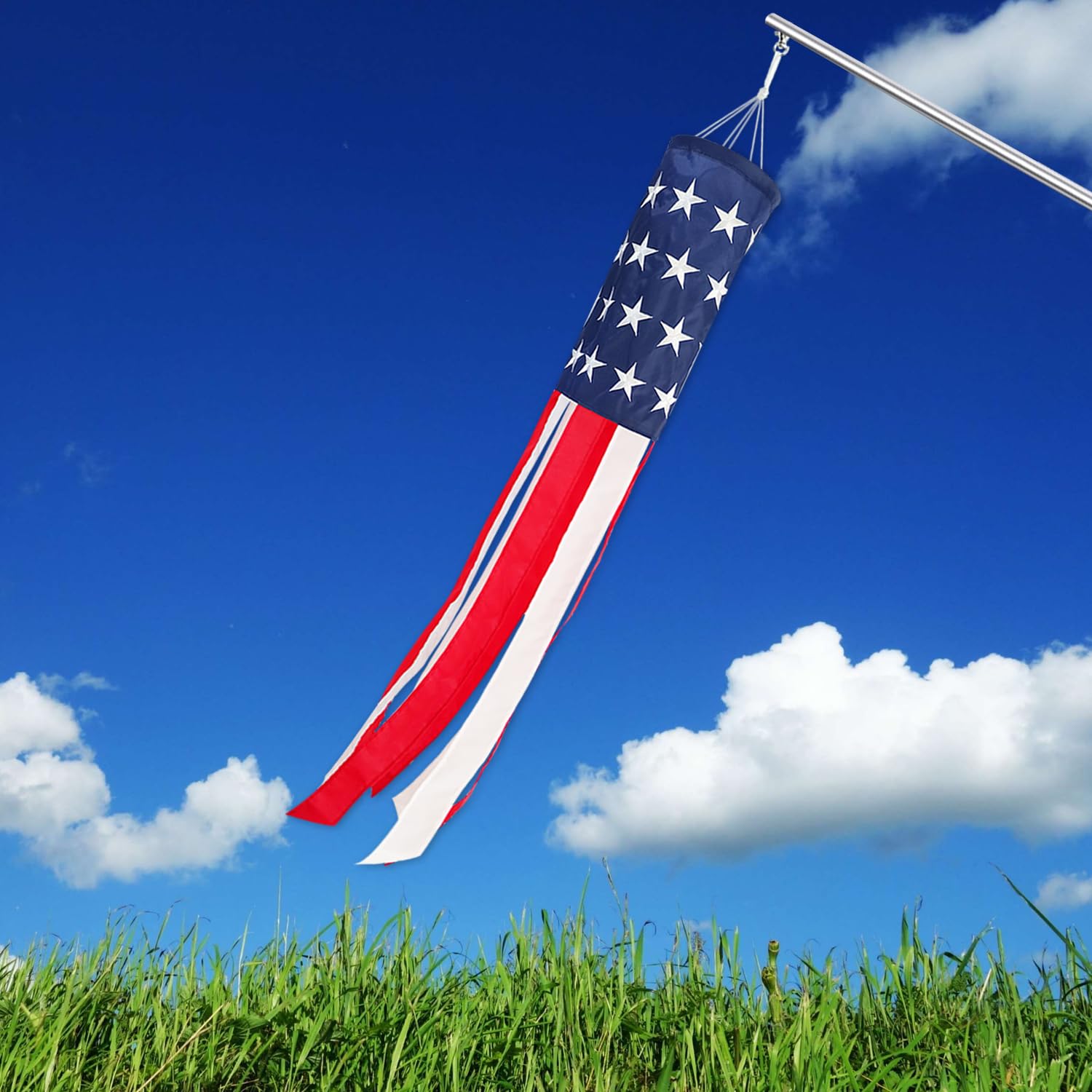 Packaging of THQZLH 40 Inch American Windsocks showing product details