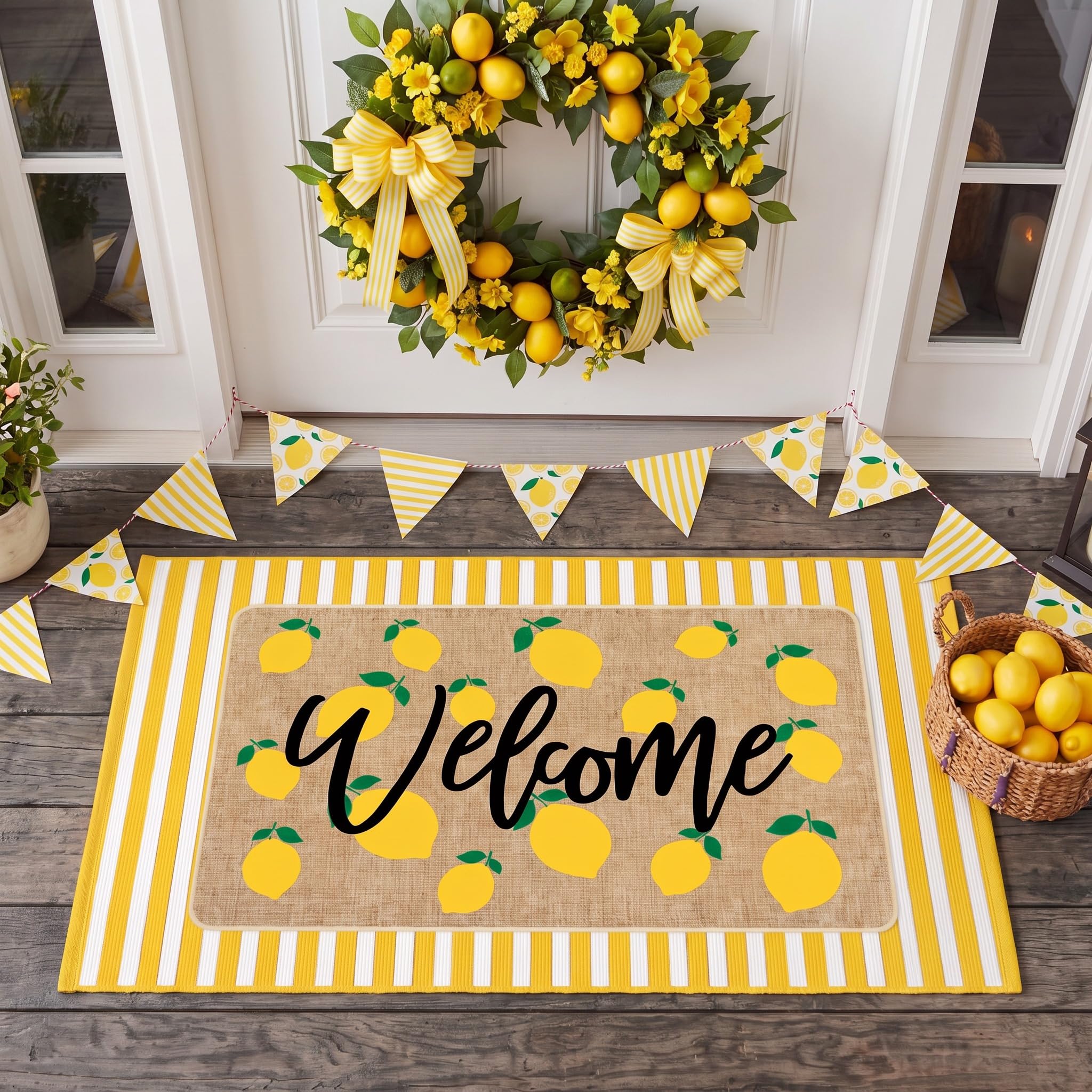 Packaging of Tinideya summer welcome mats set