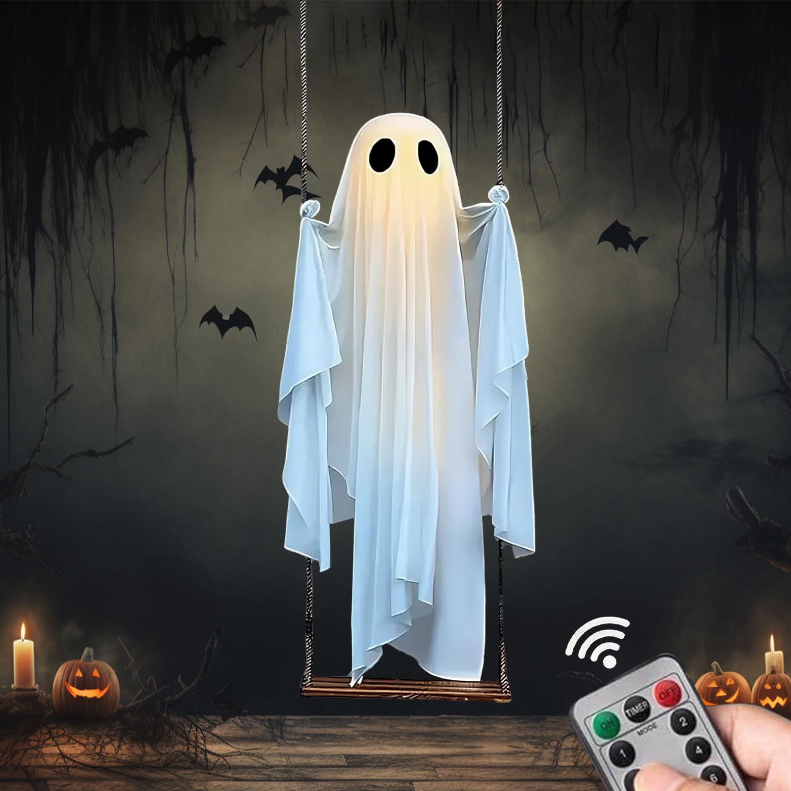 Packaging of TitTees Halloween hanging ghost decor
