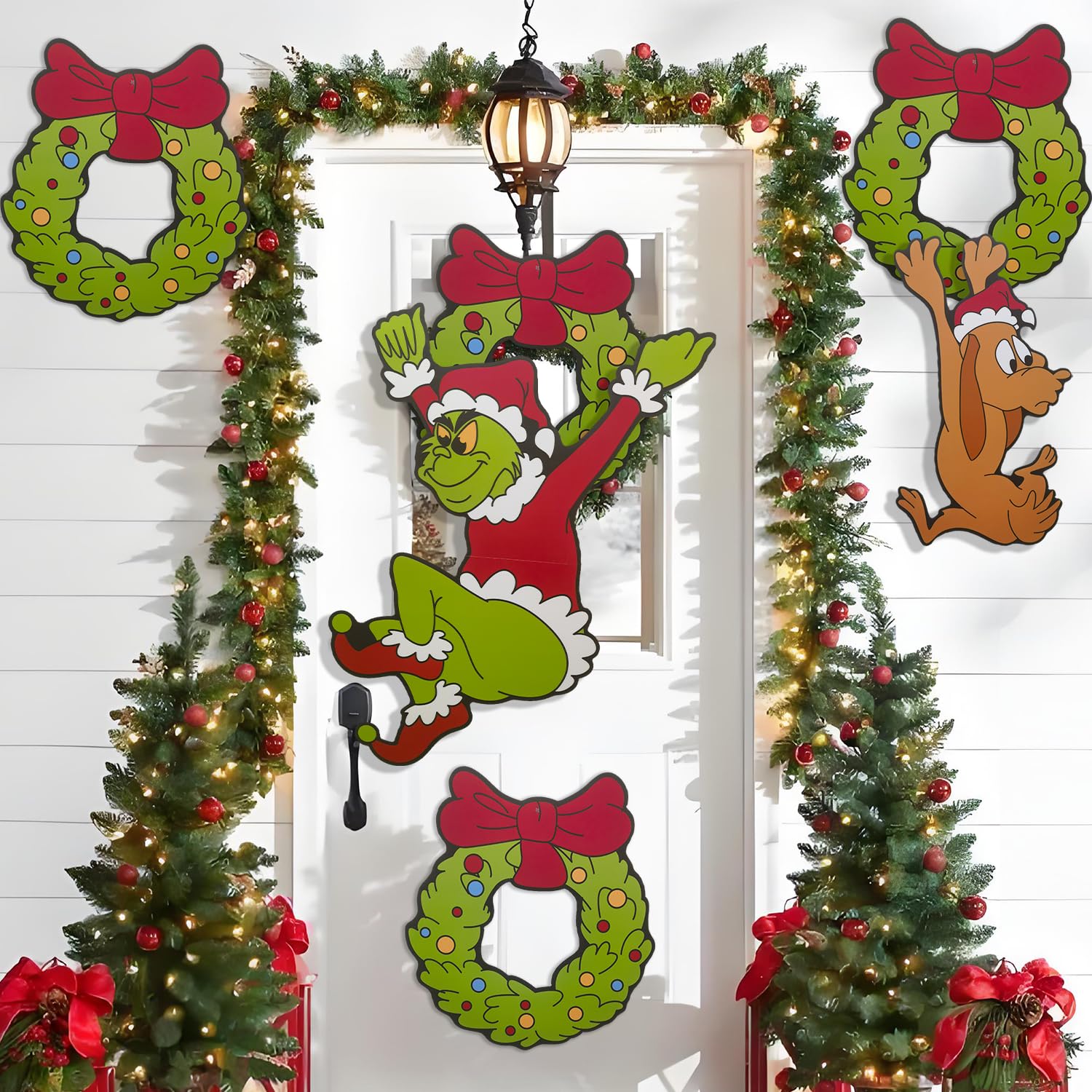 Packaging of ULTHOOL Outdoor Christmas Fence Decorations set