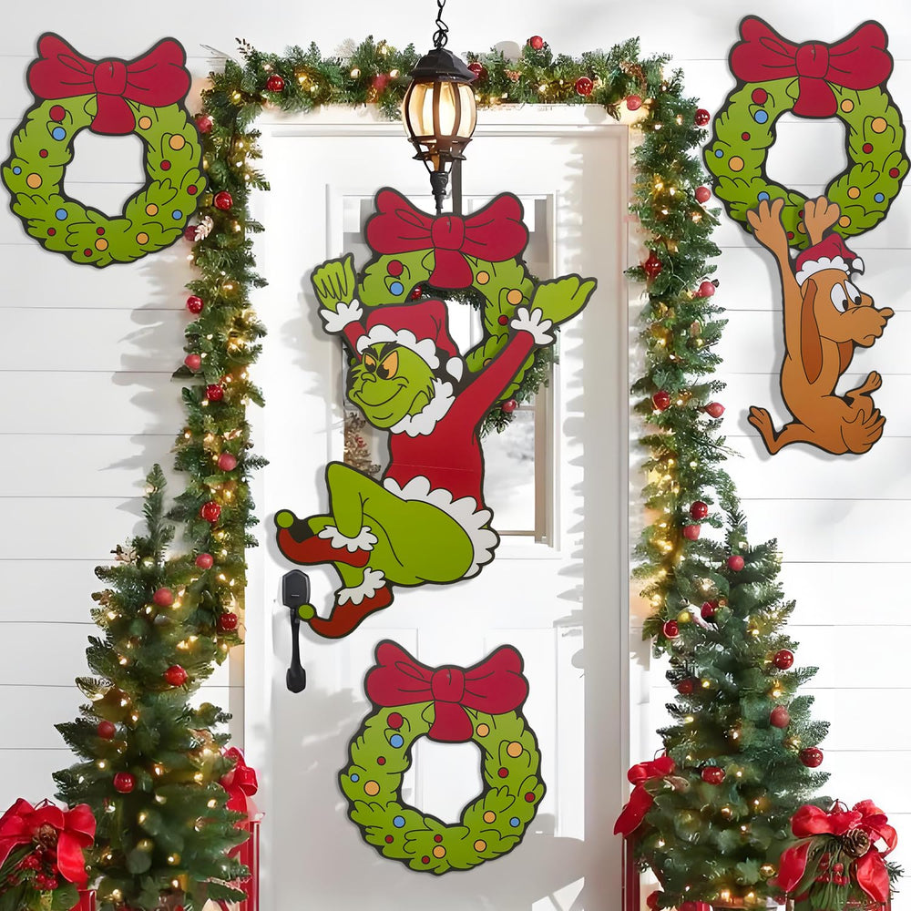 Packaging of ULTHOOL Outdoor Christmas Fence Decorations set