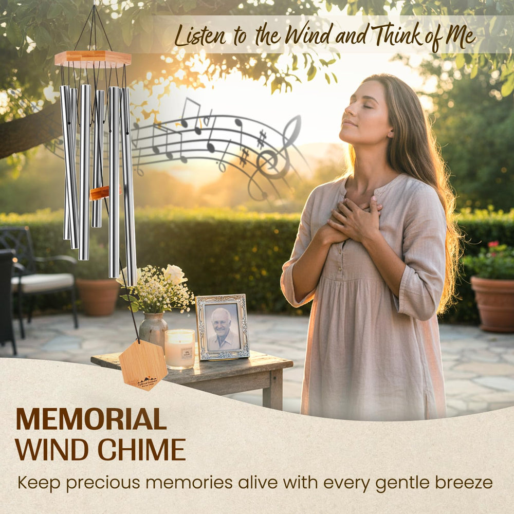 Packaging of UpBlend Outdoors Silver Wind Chime