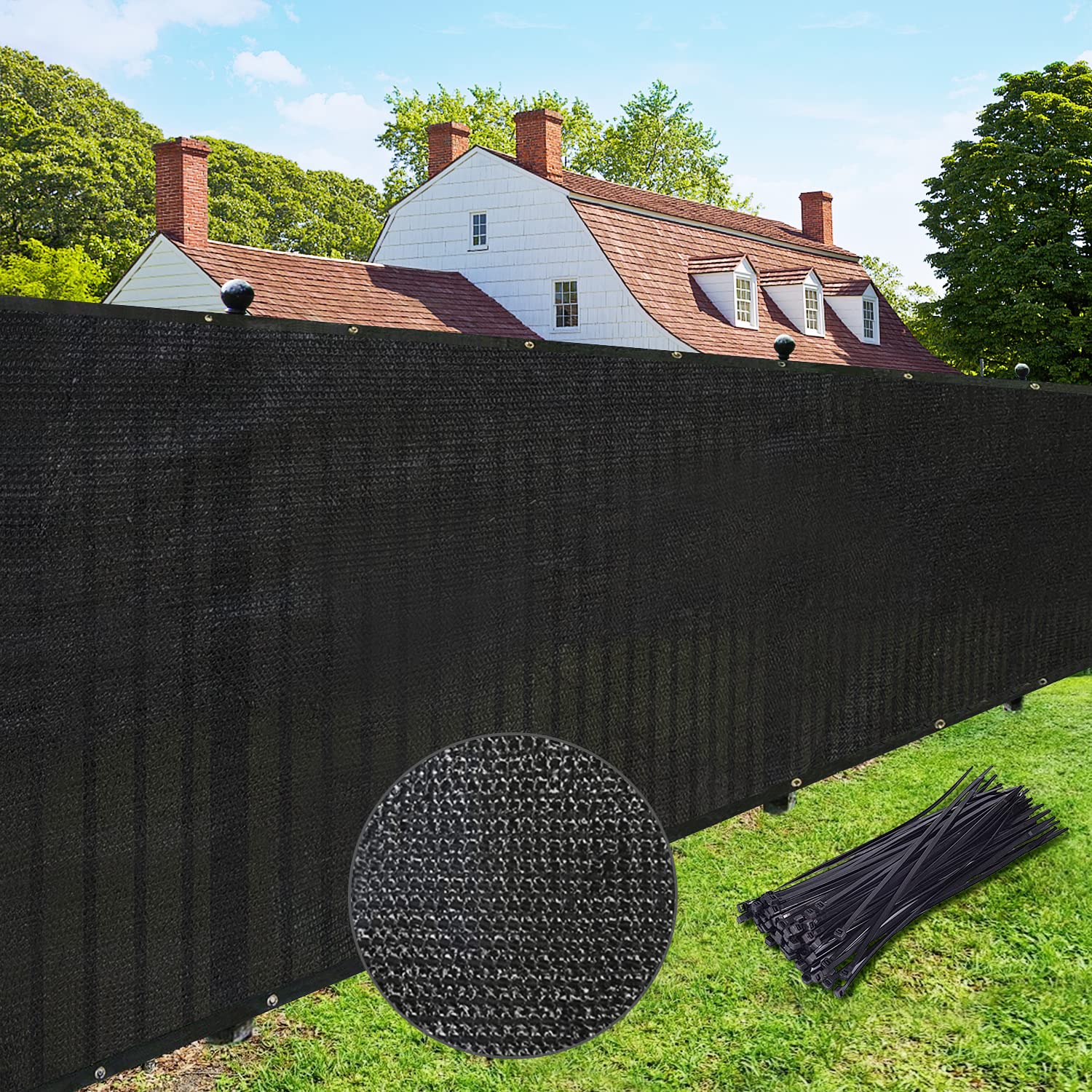 Packaging of UPGRADE Privacy Screen including zip ties