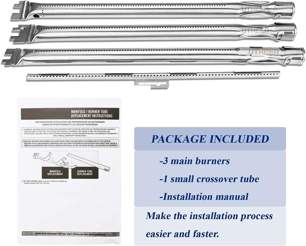 Packaging of Utheer grill replacement parts for Weber Spirit