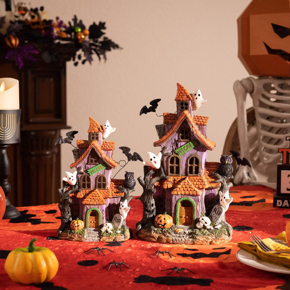 Packaging of Valery Madelyn Halloween Village House with product details