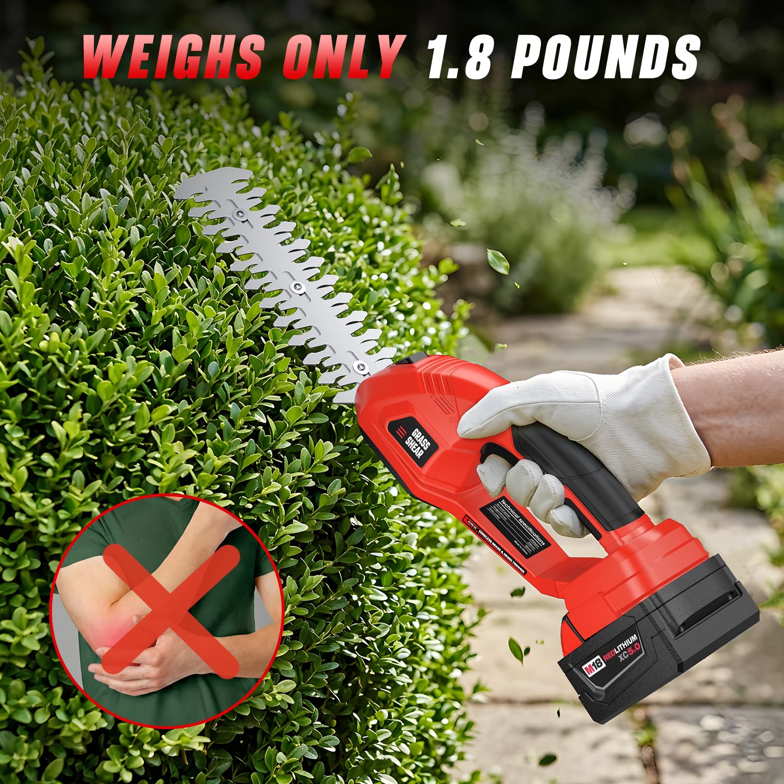 Packaging of VERVEWAVE Cordless Hedge Trimmer