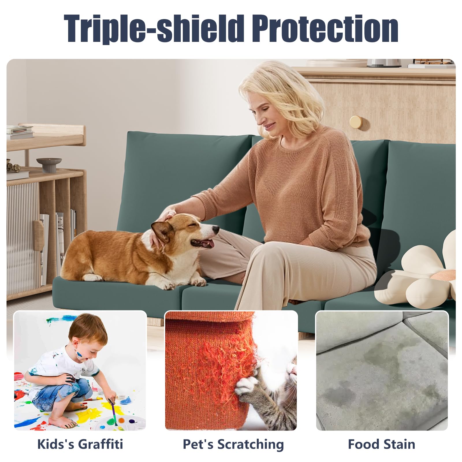 Packaging of Vorshape 8Pcs outdoor cushion covers