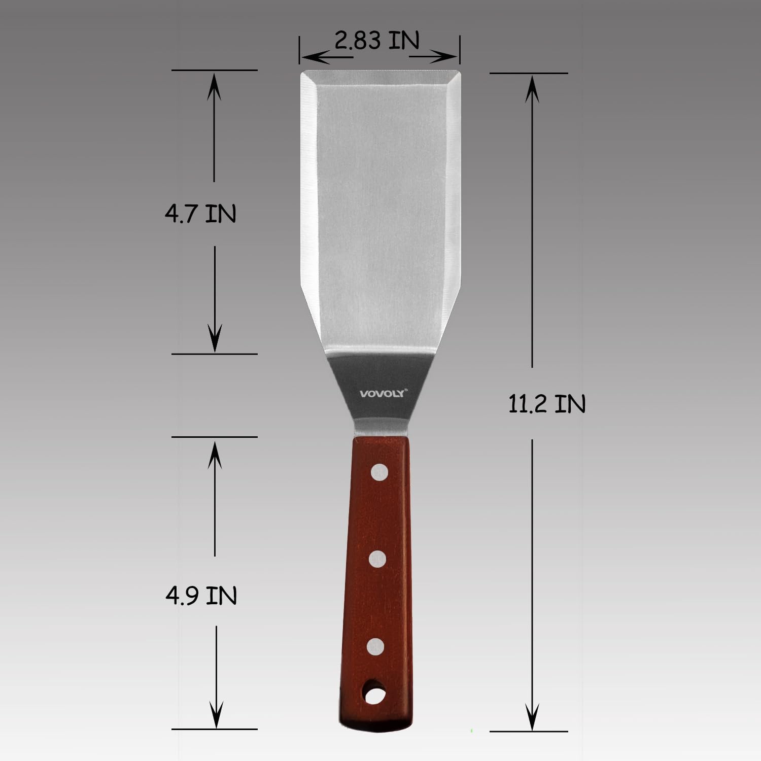 Packaging of Vovoly professional metal spatula