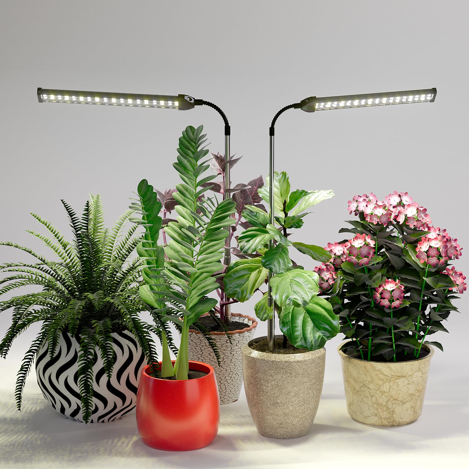 Packaging of WeeLeeGoo LED Grow Light 2 Pack