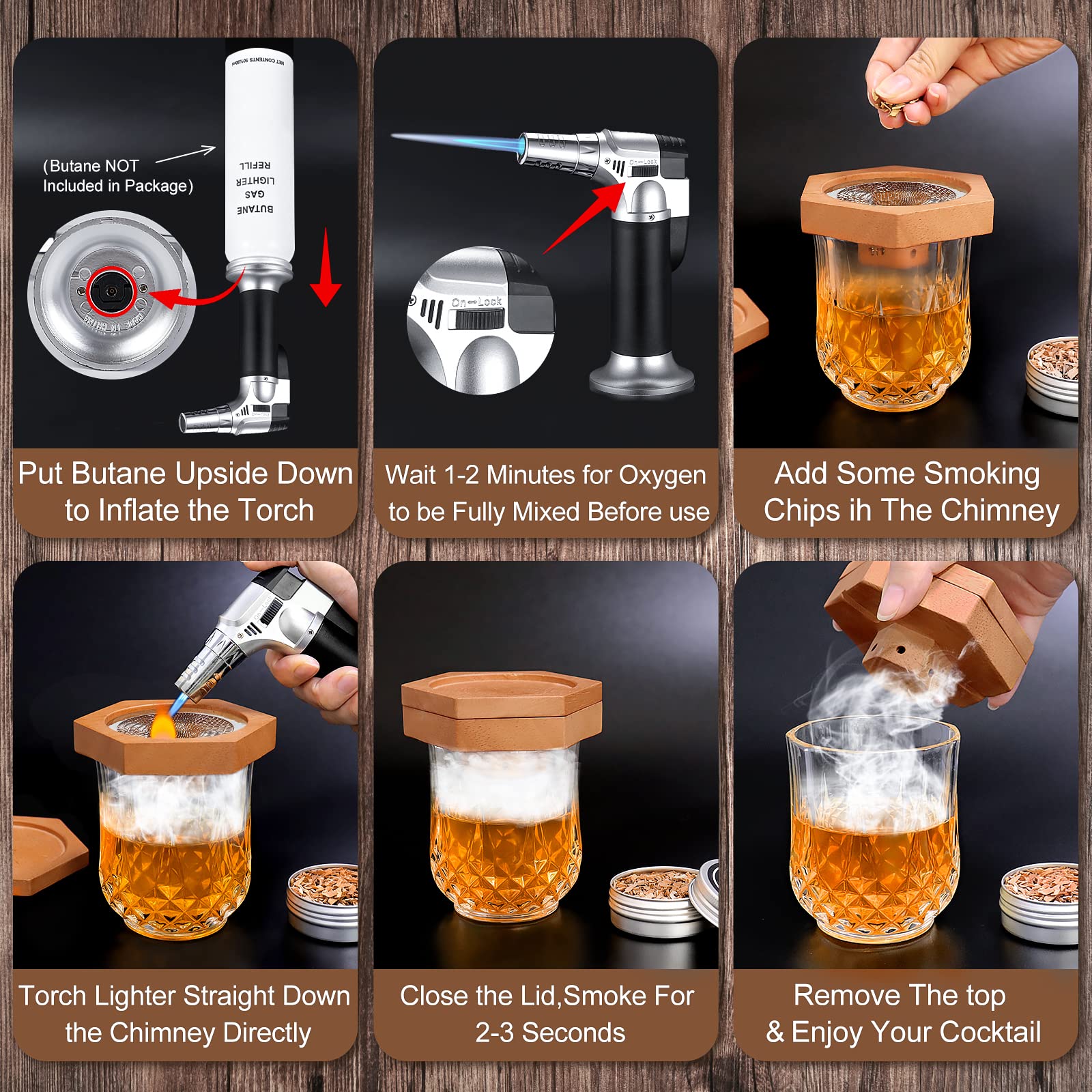 Packaging of WEICHA Cocktail Smoker Kit in gift box