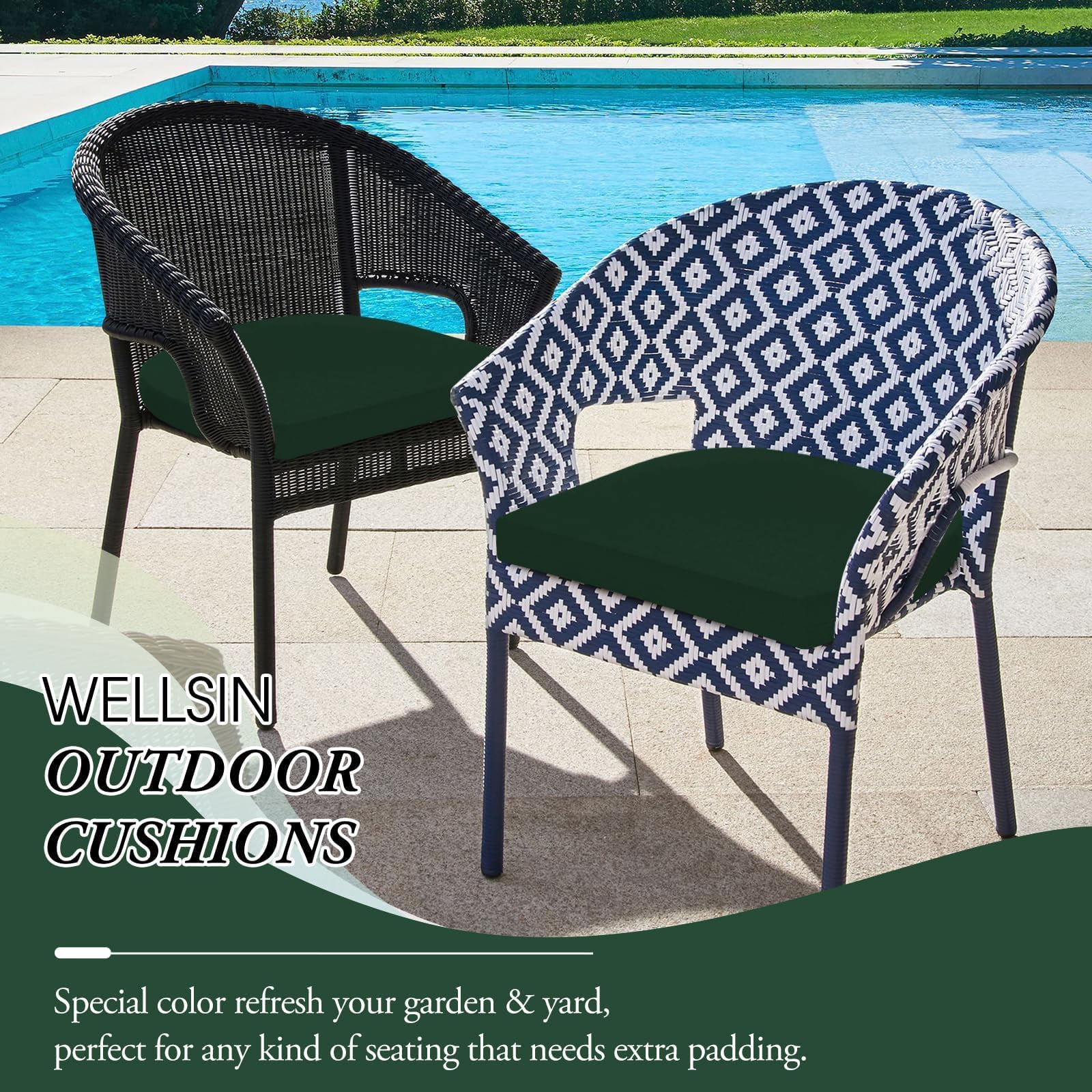 Packaging of Wellsin outdoor chair cushions