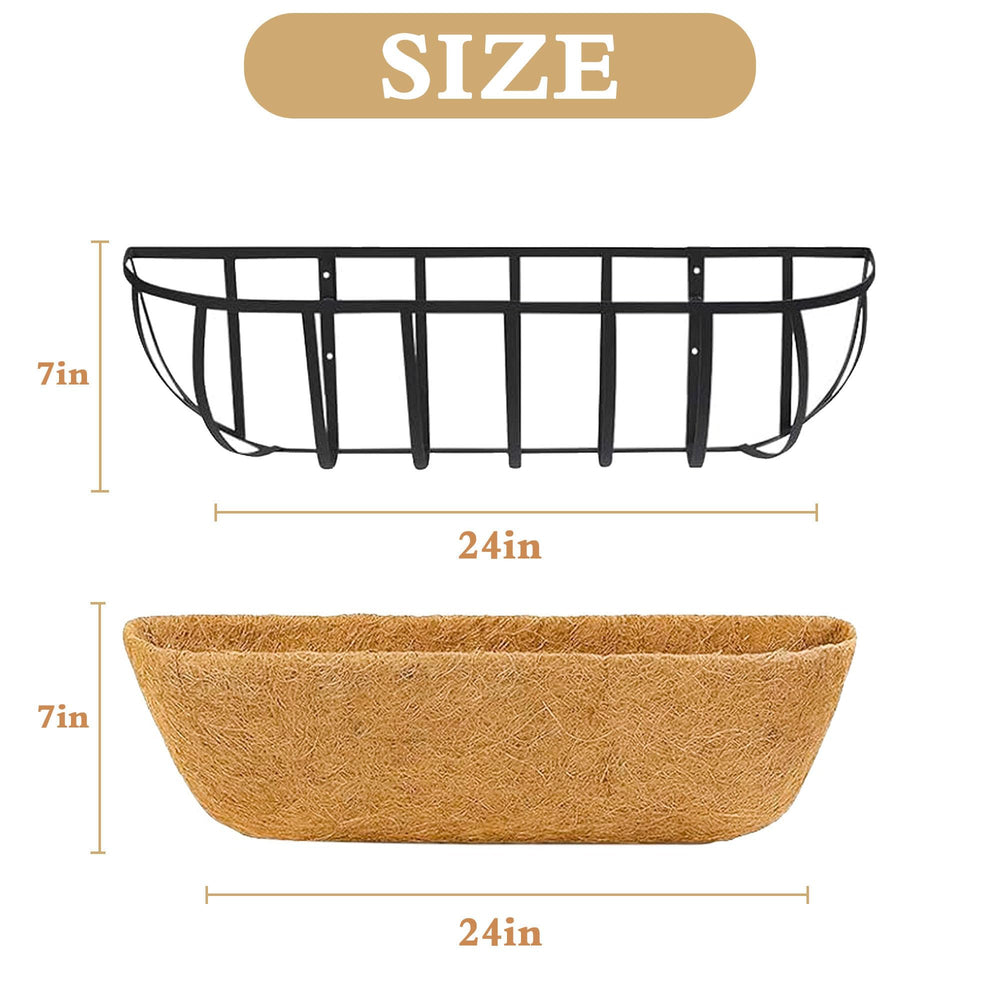 Packaging of XXFBJNMD Window Box Railing Planter 2 Pack