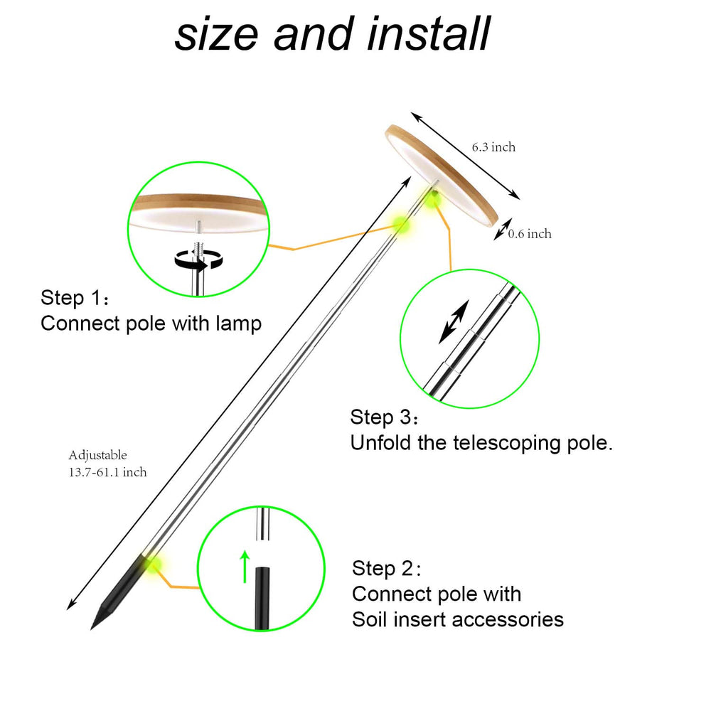 packaging of yadoker grow light with product details