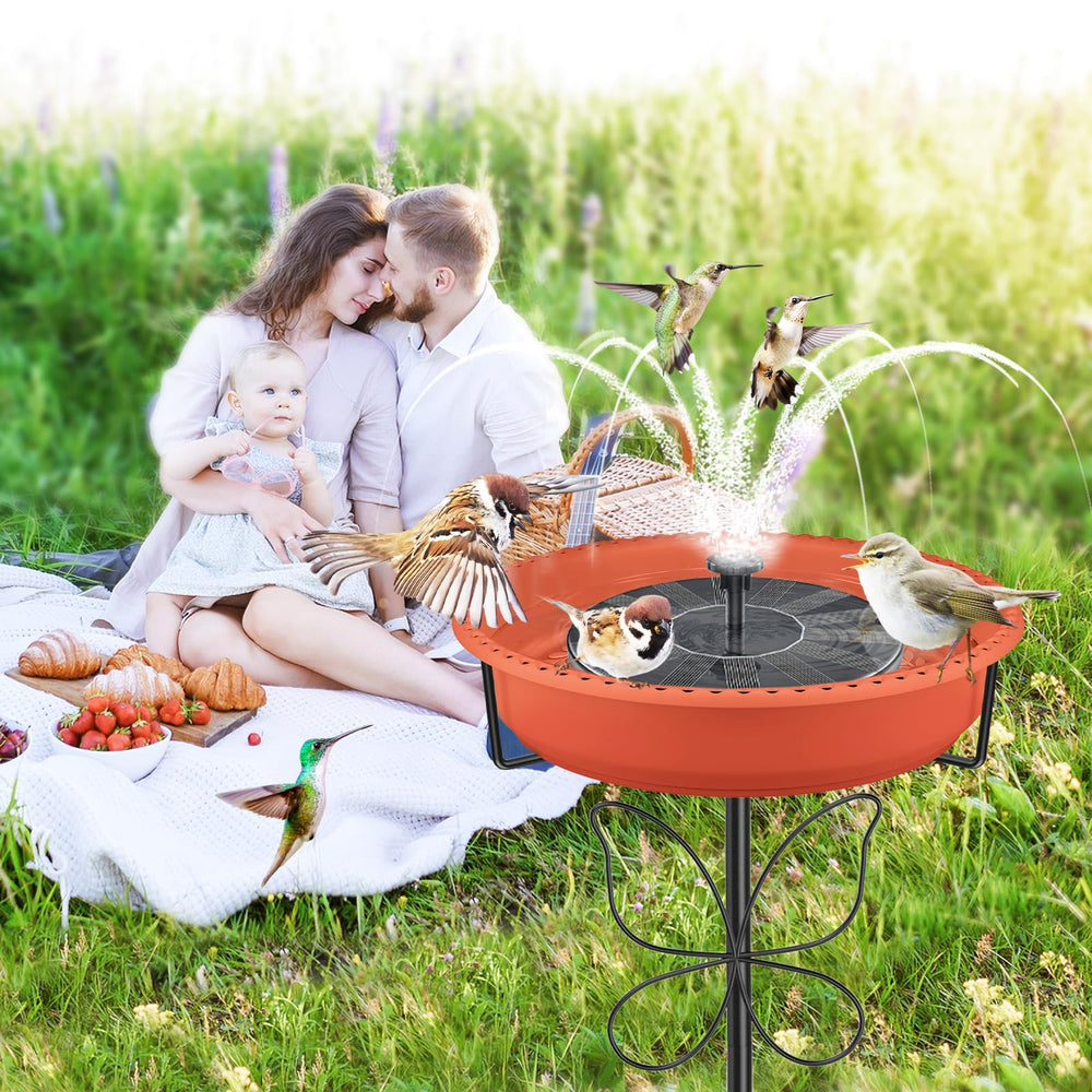 Packaging of YOADEHOA Bird Bath showing included components