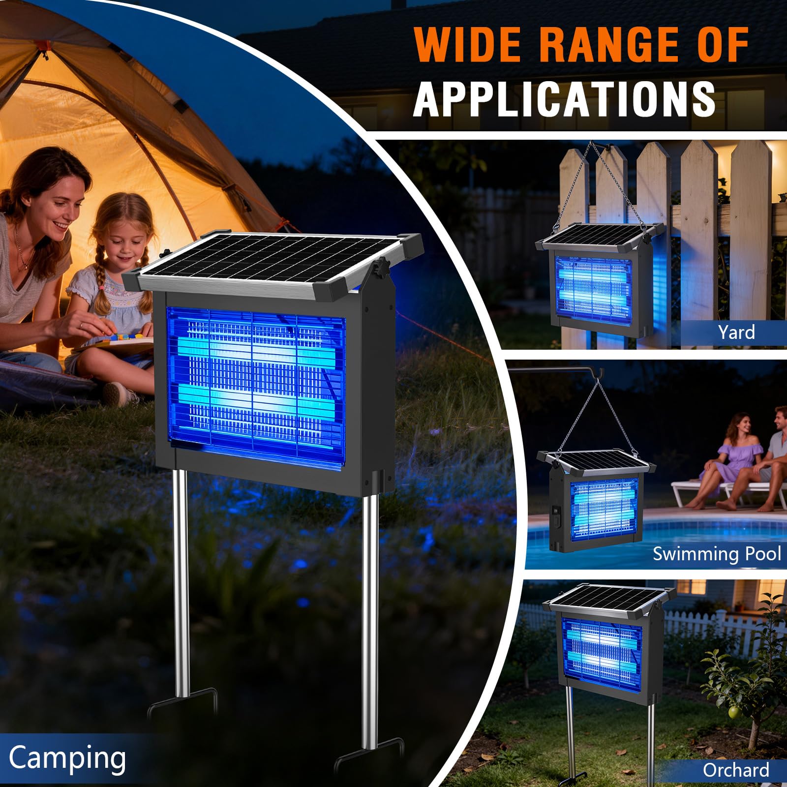 Packaging of zechuan Solar Bug Zapper with specifications