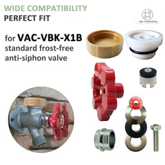 Packing replacement kit with handle screw, metal wheel handle, and packing nut