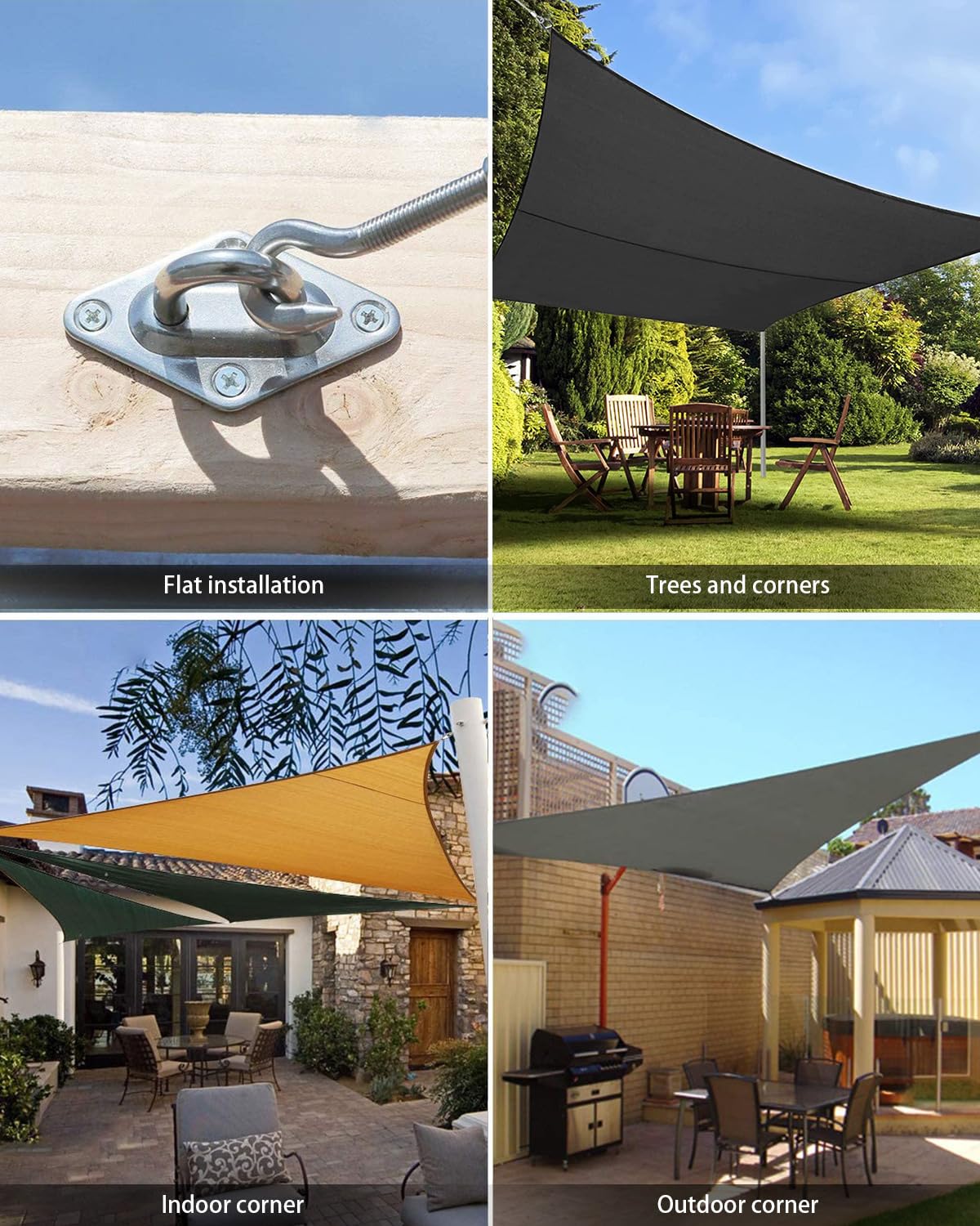 Pad eyes included in Morzejar Shade Sail Hardware Kit