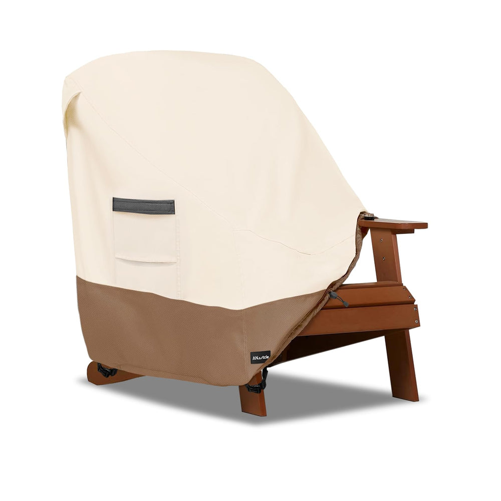 Padded handles for easy fitting and removal of chair cover