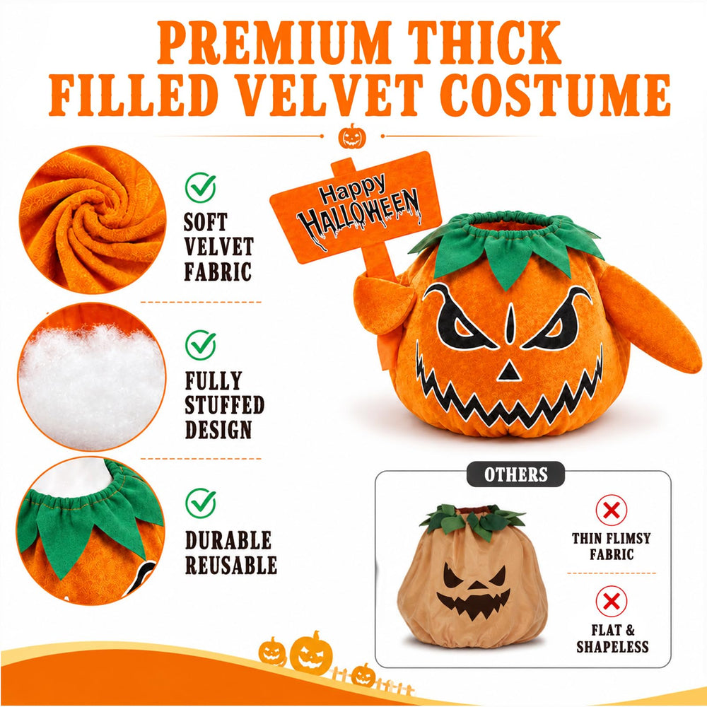 Padded pumpkin clothes for 23" plastic goose statue