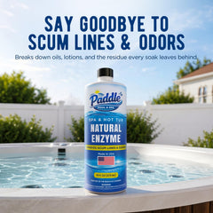 Paddle Hot Tub Enzyme 16 oz bottle side view