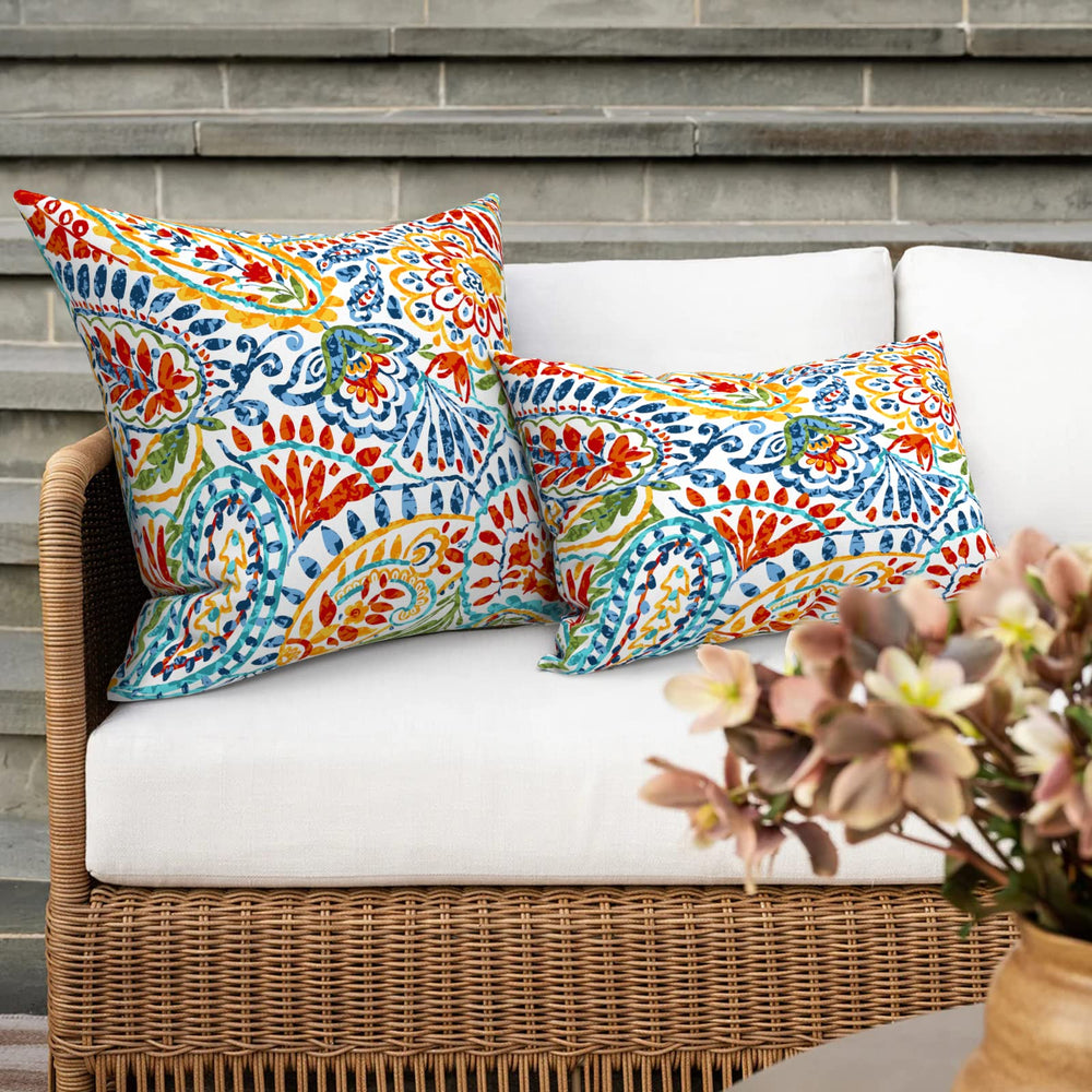 Paisley Multi pattern detail on Melody Elephant pillow cover