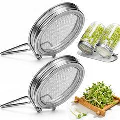 Palksky sprouting lids for wide mouth Mason jars, front view