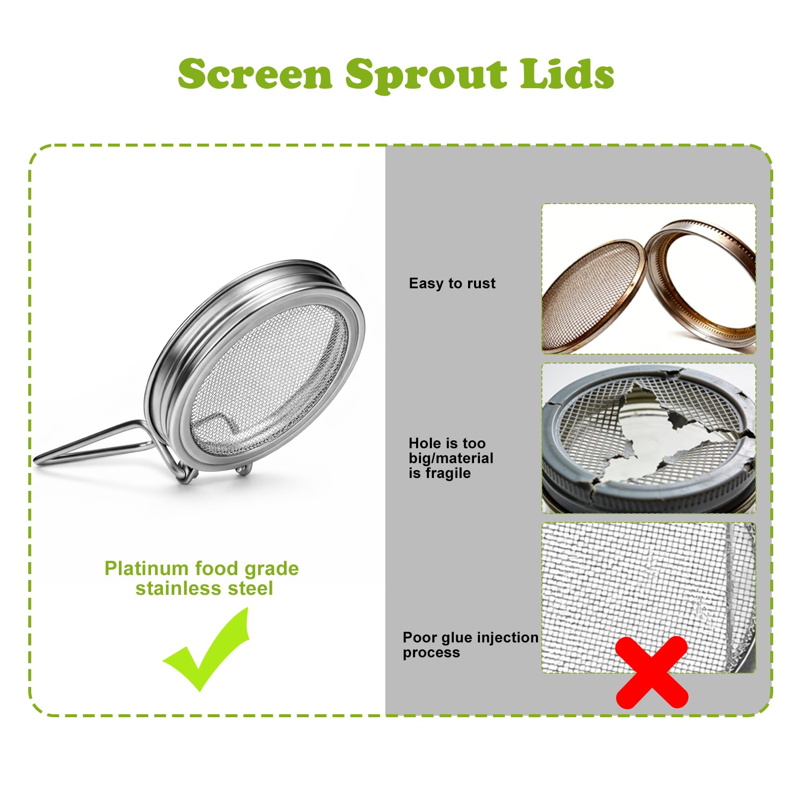 Palksky sprouting lids in packaging, 2-pack