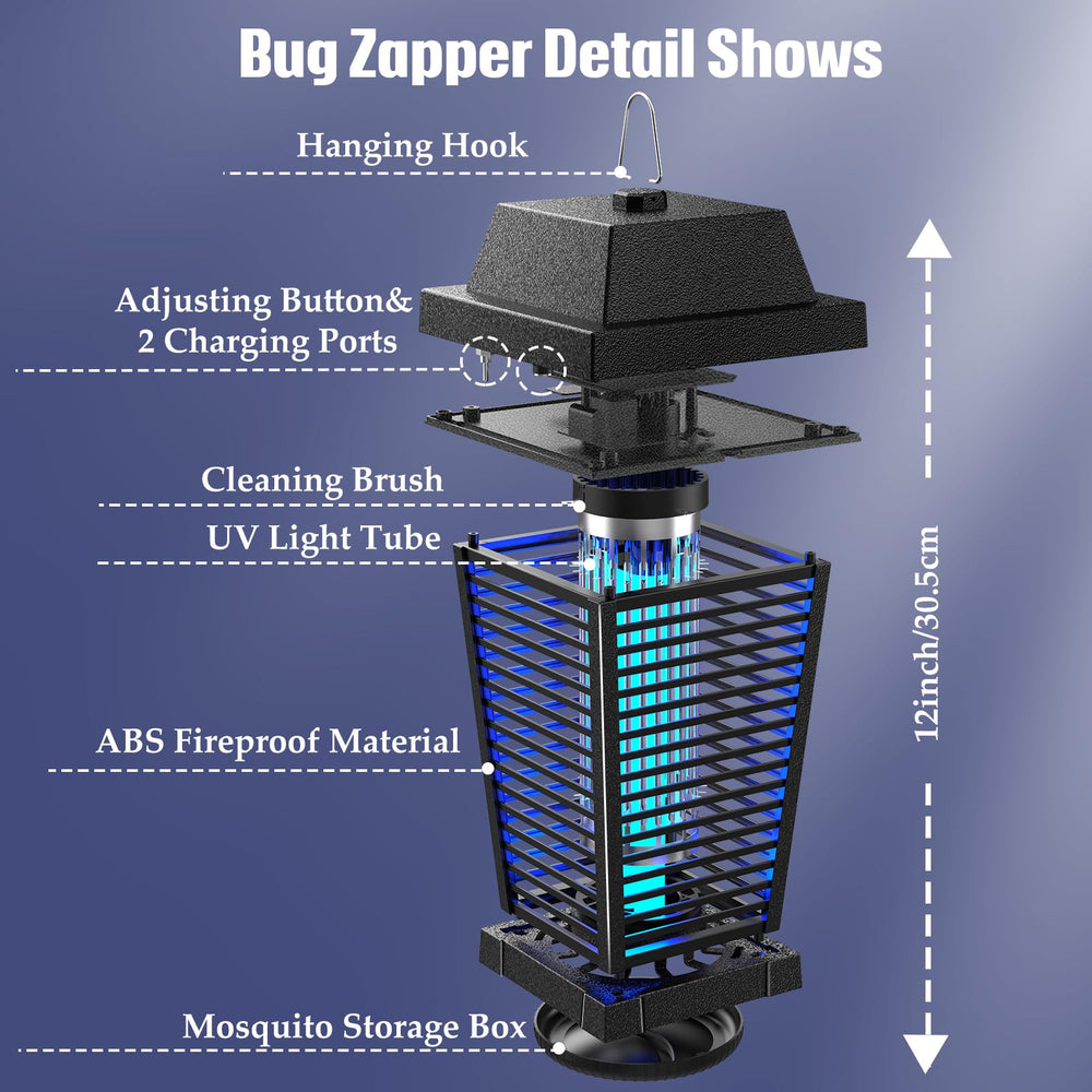 PALONE Solar Bug Zapper showing indicator lights