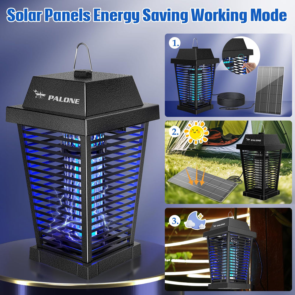 PALONE Solar Bug Zapper with cleaning accessory