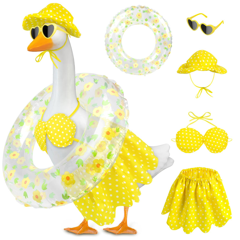 PaLuQiYa Hawaiian Goose Outfit including bikini, hat, and sunglasses