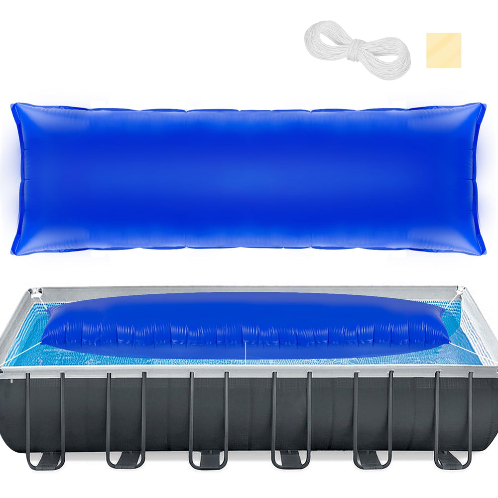 PAMASE 4x15ft inflatable pool pillow dark blue front view