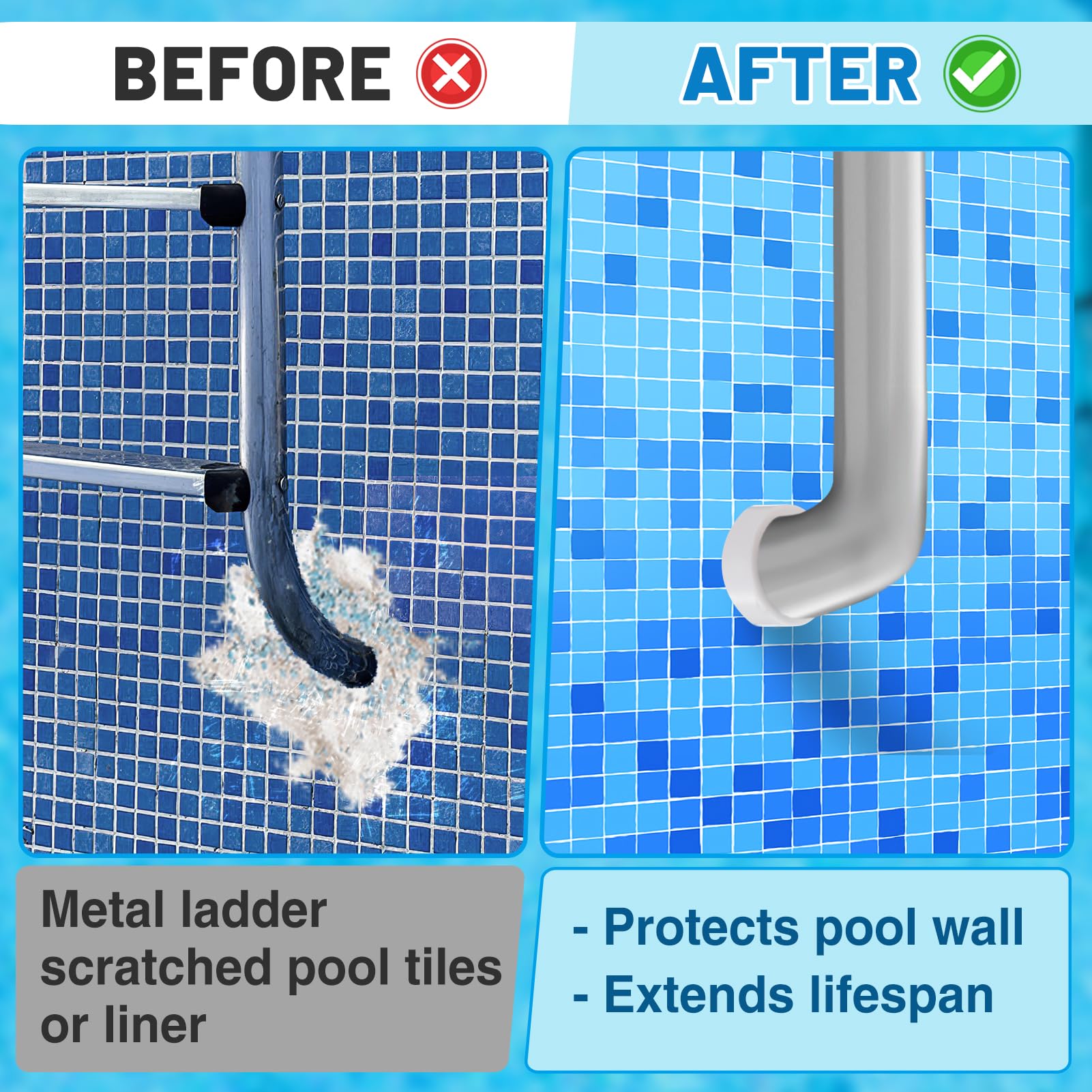 PAMASE pool ladder bumper packaging view