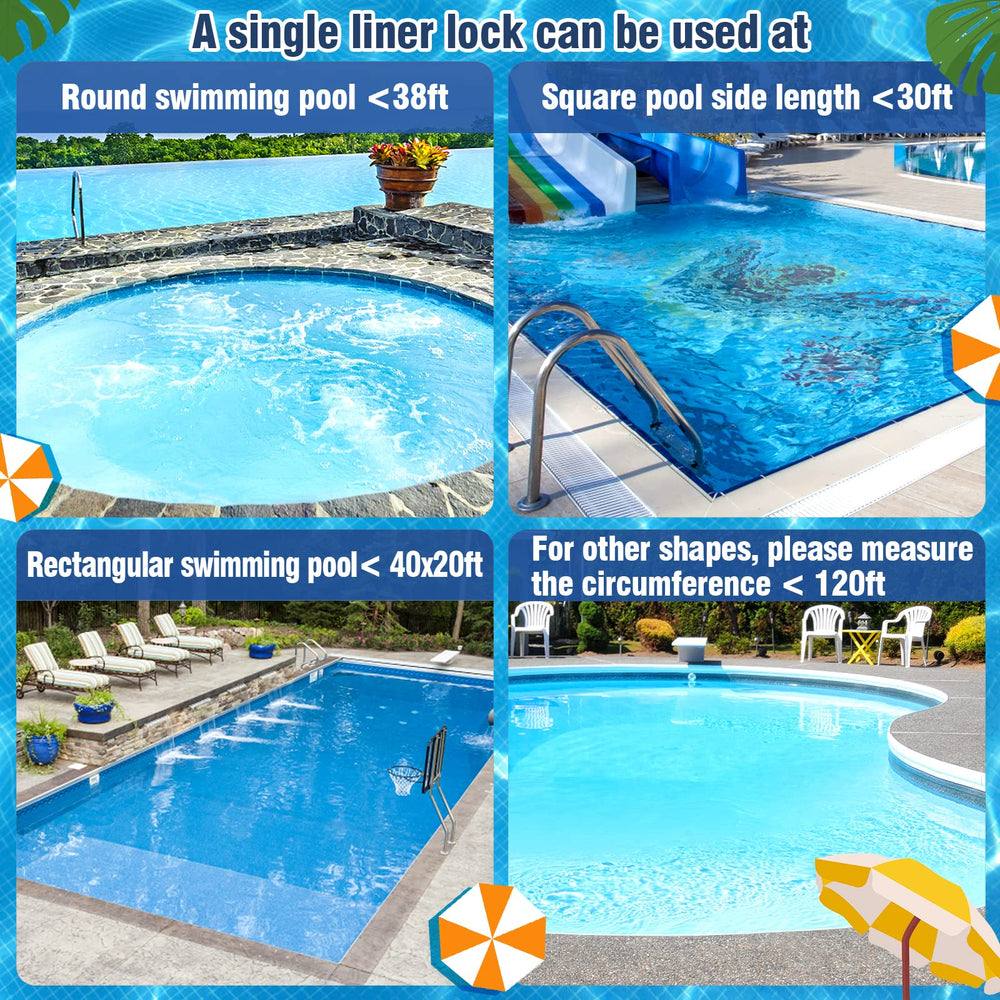 PAMASE Pool Liner Lock in use securing a pool liner