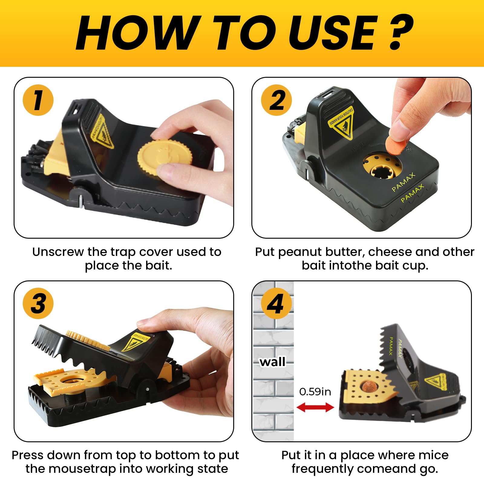PAMAX Mouse Trap compact size, ideal for indoor use