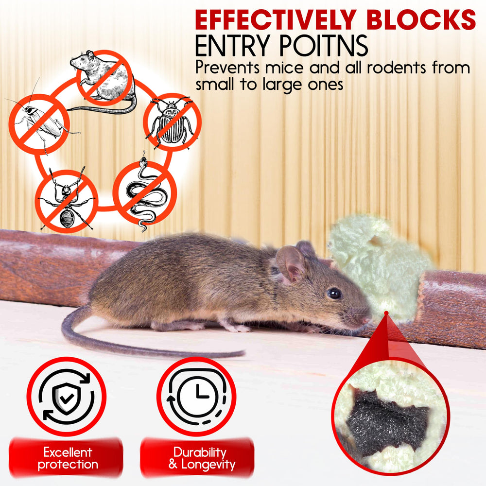PAMAZY Rodent Barrier Kit components including scissors and gloves