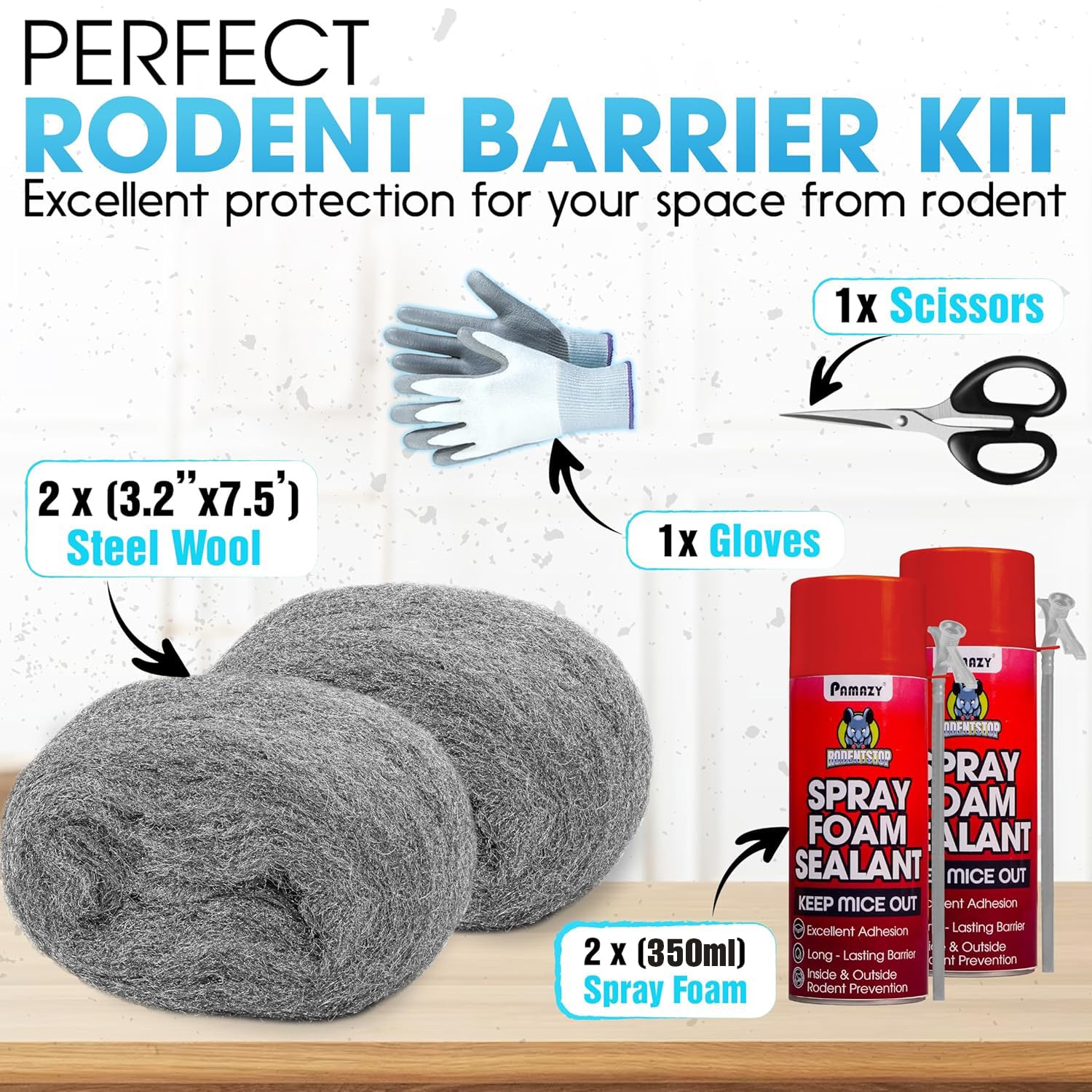 PAMAZY spray foam can ready for application, showcasing the nozzle