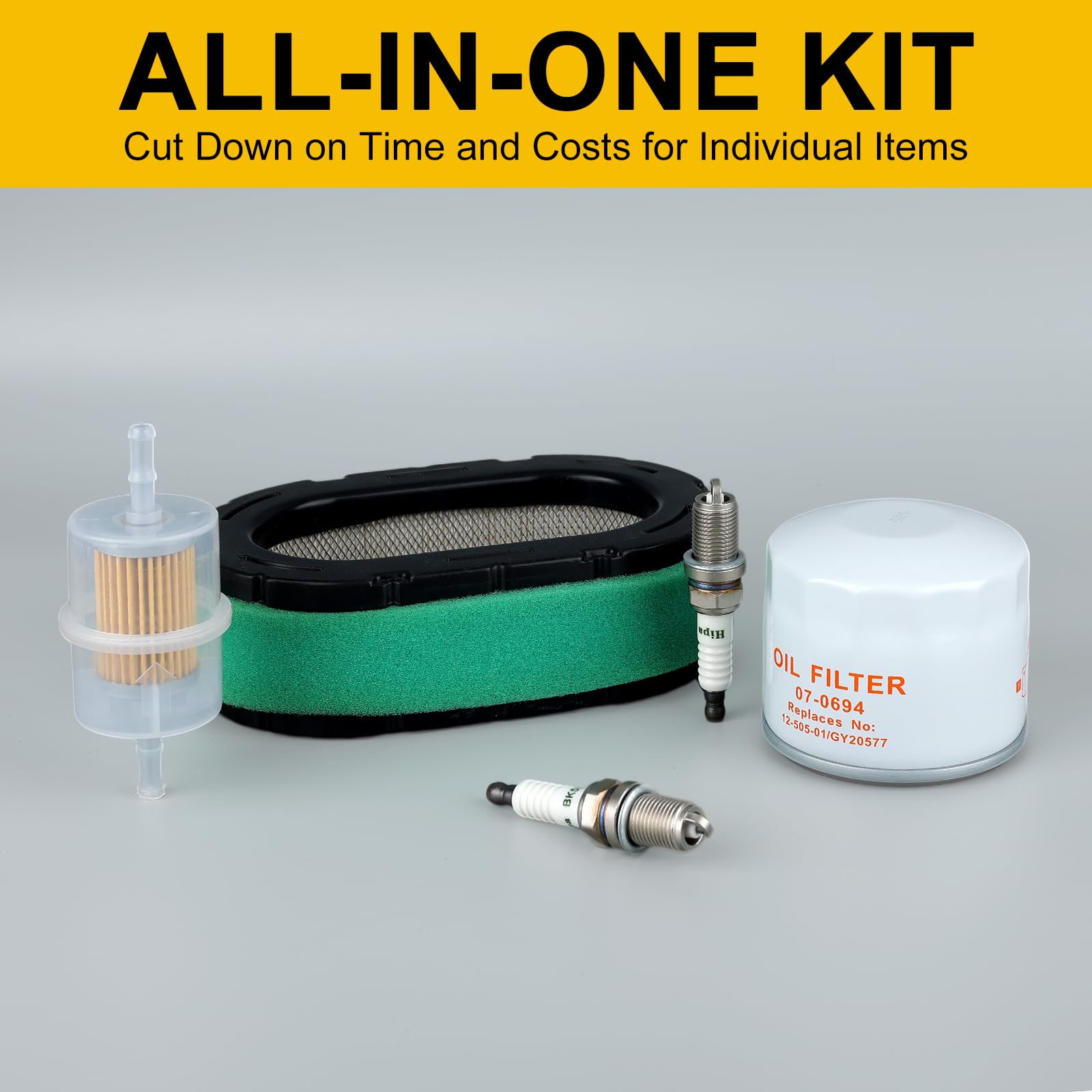 Panari maintenance kit components in a garden setting