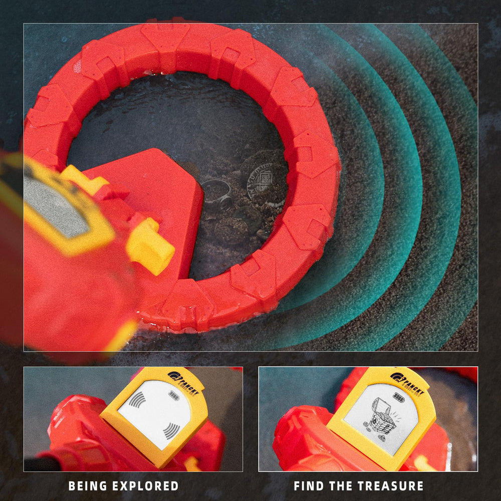 PANCKY Kids Metal Detector display screen showing settings