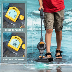 PANCKY Kids Metal Detector kit including shovel and rake