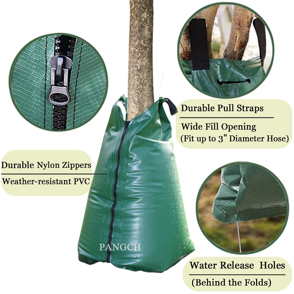 PANGCH Tree Watering Bag installation process around tree