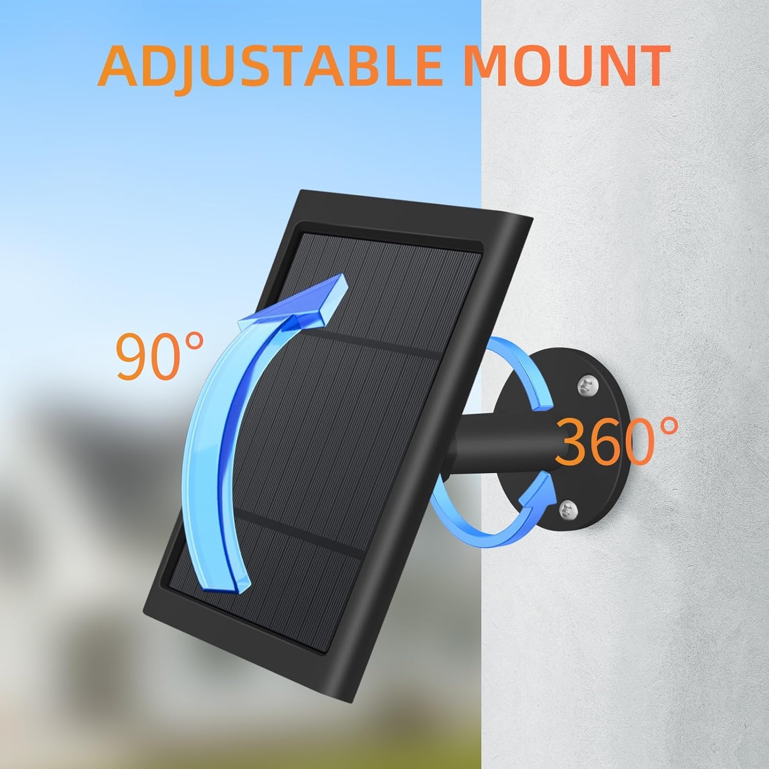 Paodekua Solar Panel for Ring Camera installation with screws