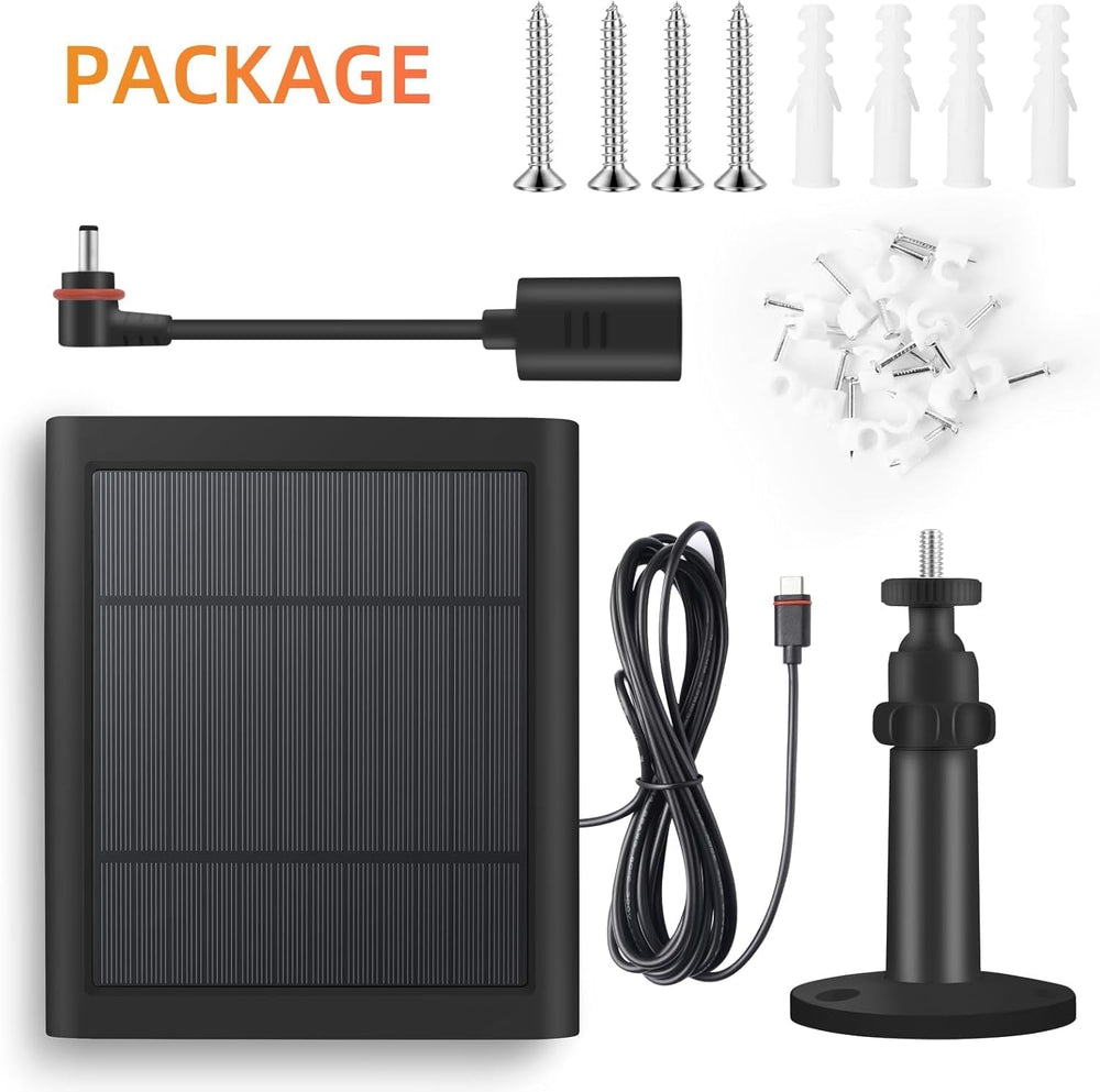 Paodekua Solar Panel package contents laid out