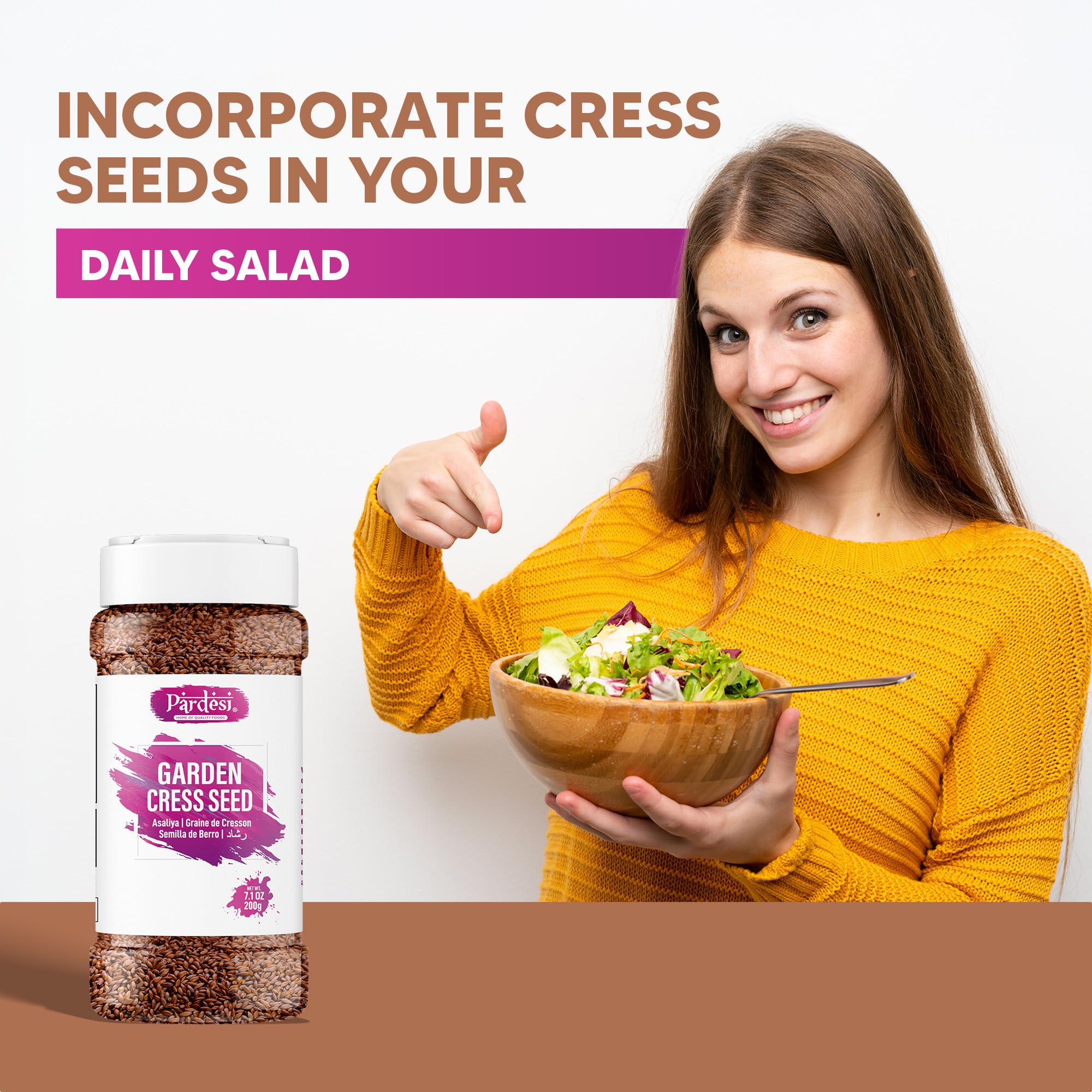 PARDESI Halim Seeds 300g jar side view