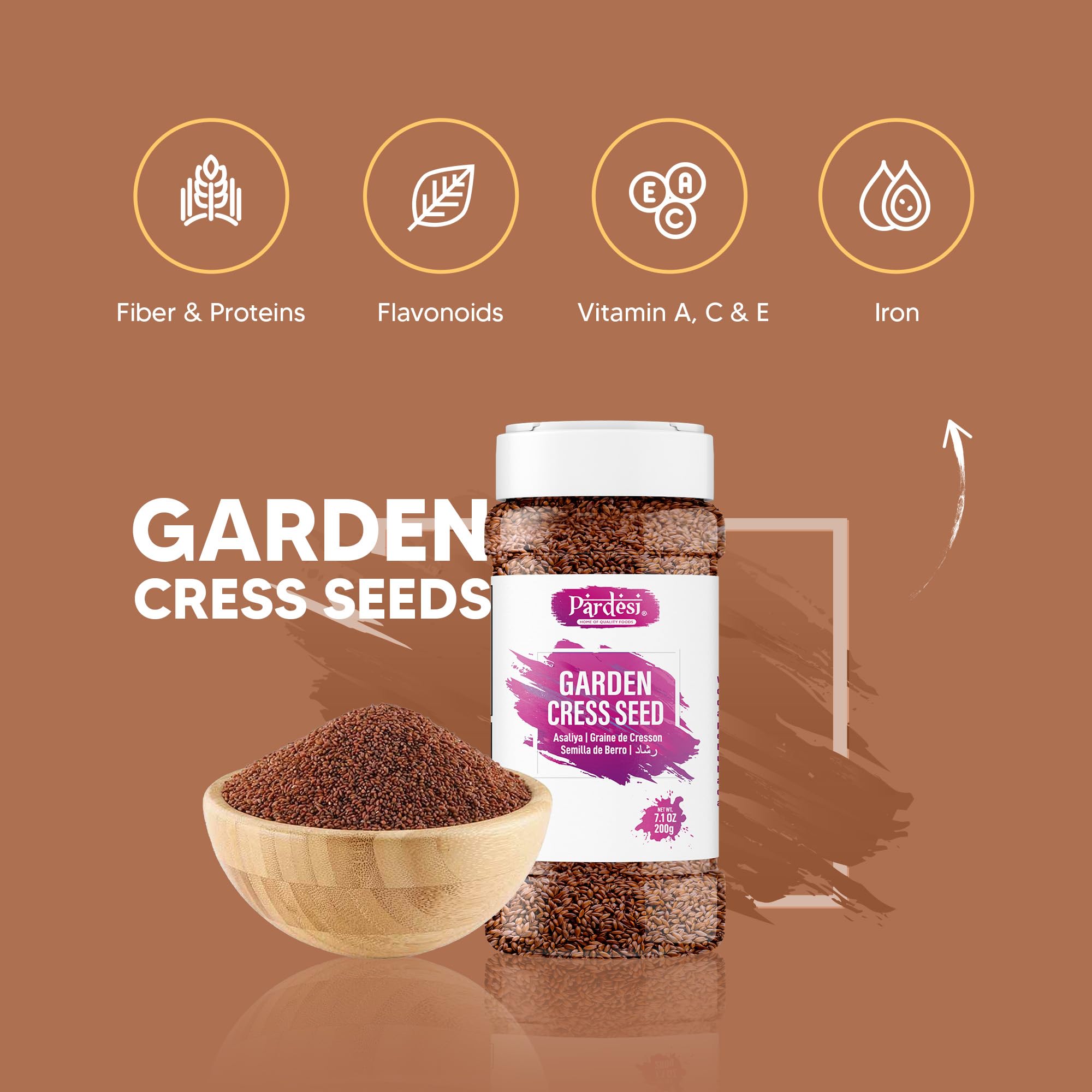 PARDESI Halim Seeds 300g jar with traditional ladoos