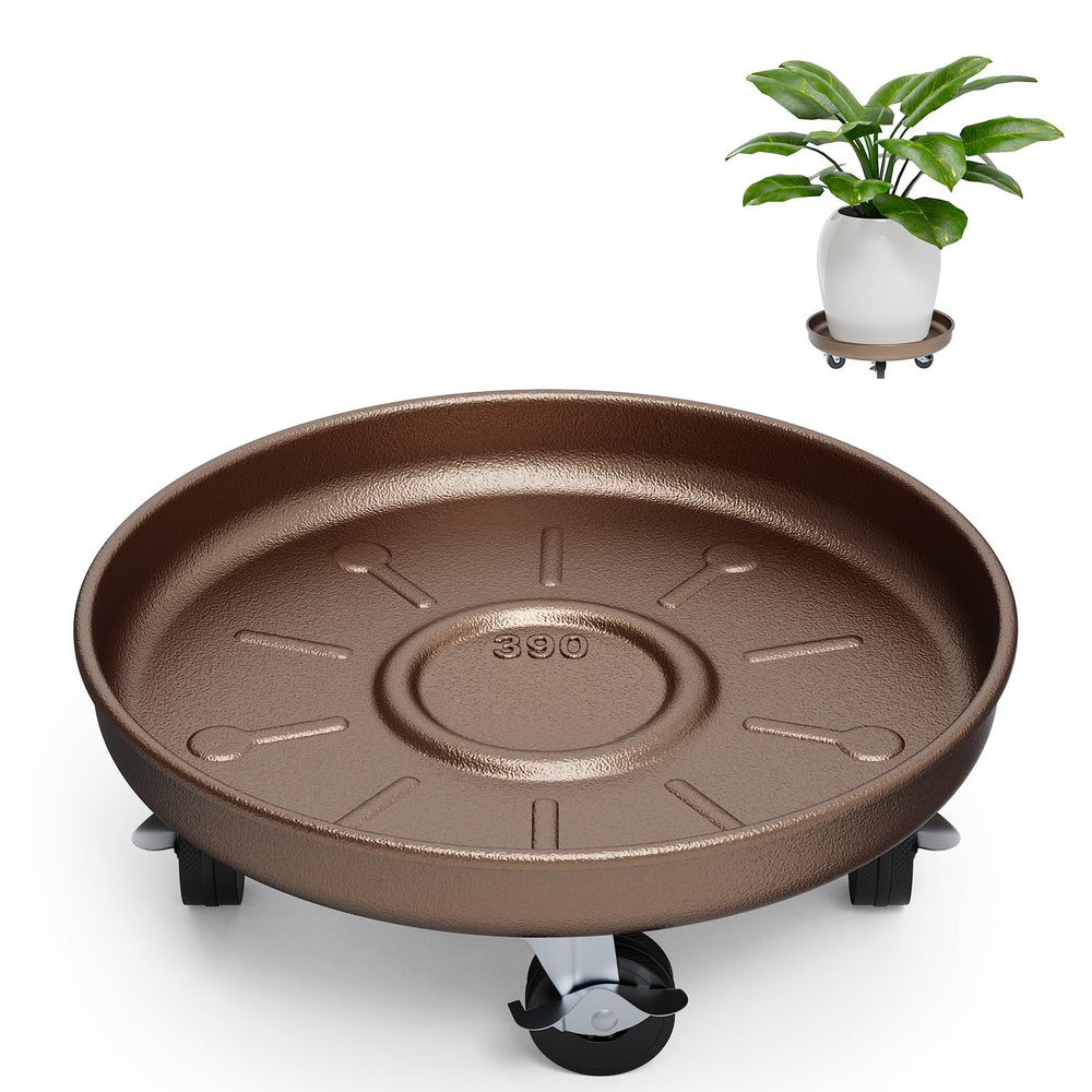 Parsagi 14 inch plant caddy with wheels, top view