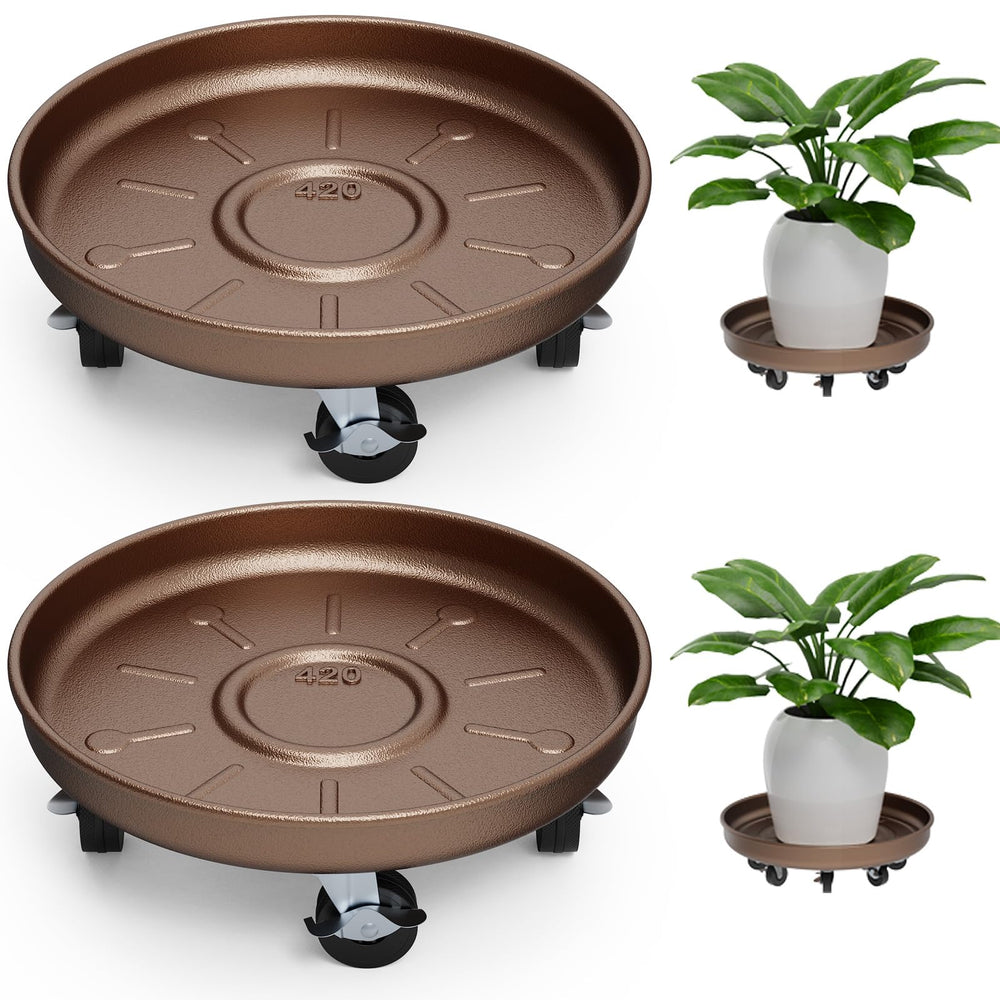 Parsagi 16-inch plant caddy with wheels front view