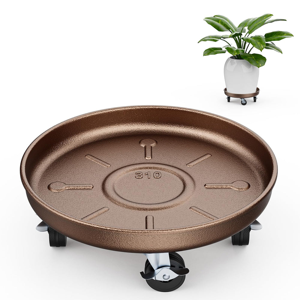 Parsagi Plant Caddy 12-inch front view with wheels