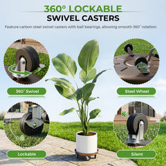 Parsagi Plant Caddy deep tray design to prevent spills