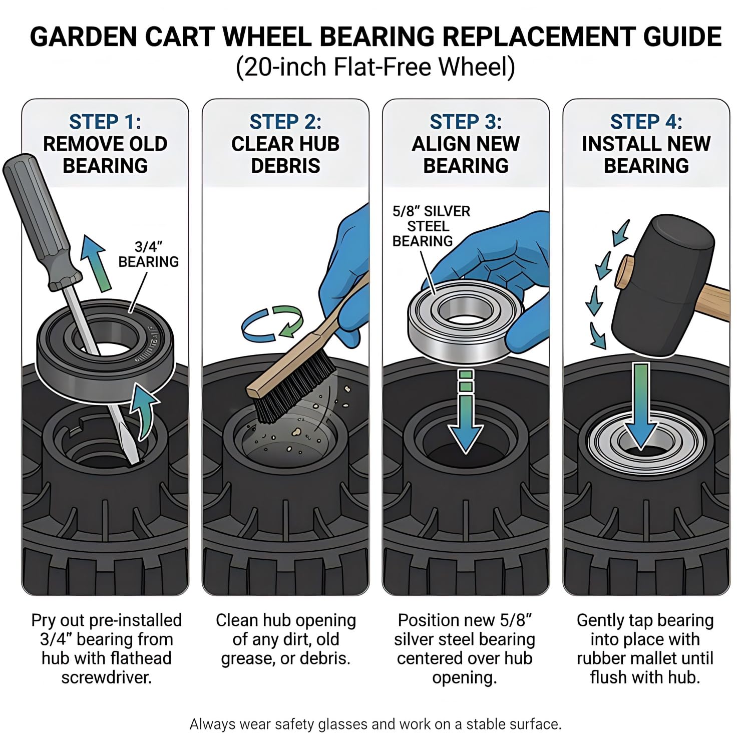 Parts Camp tire showing dynamic load-bearing capacity