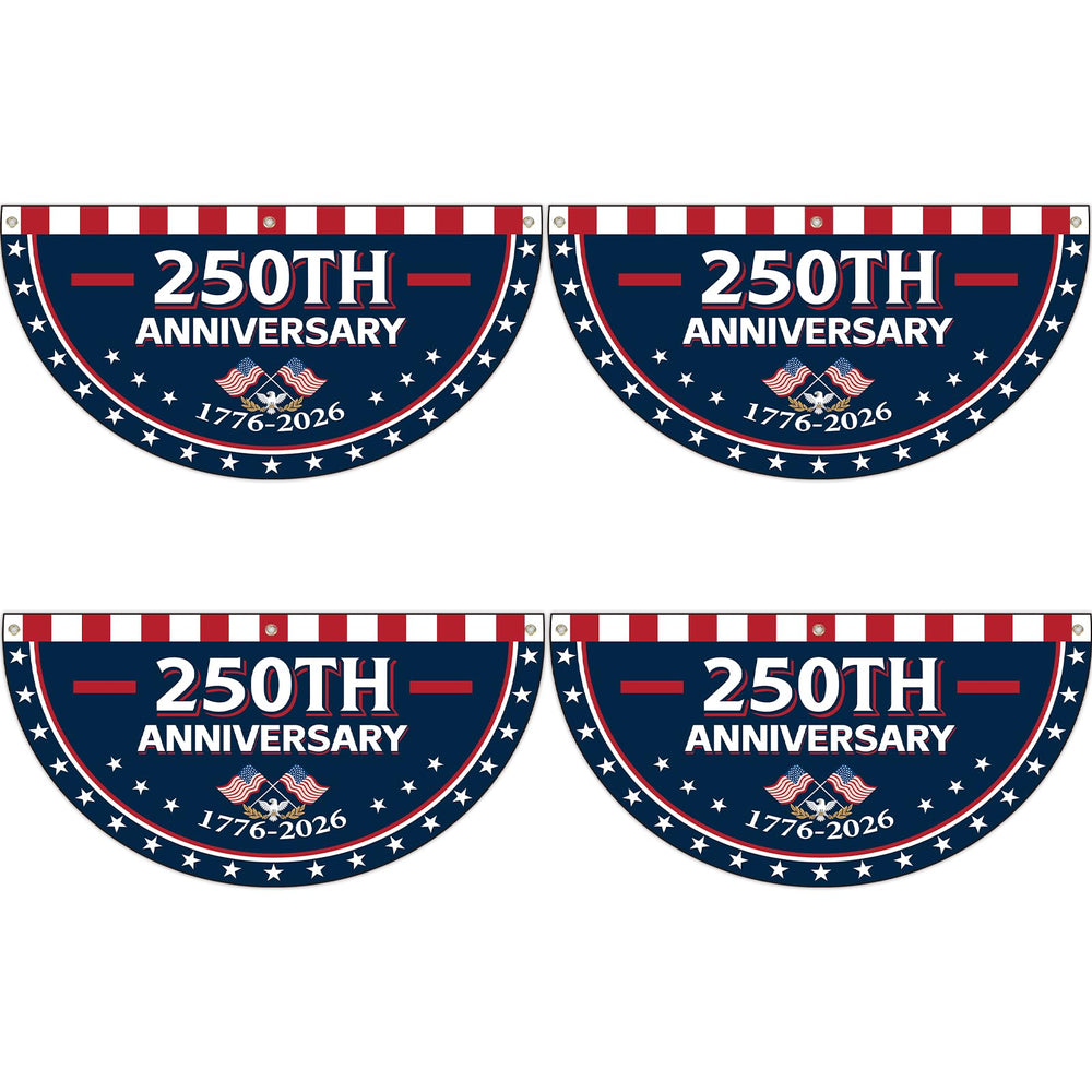 party greeting USA Flag Bunting 250th Anniversary front view